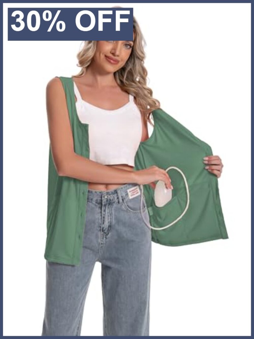 Mastectomy Tank Top Post Surgery Drain Pockets Recovery Shirt